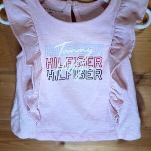 Tommy Hilfiger Pink Ruffle Kids Tee